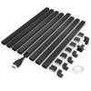 Small Cable Concealer - One-Cord Channel Cable Management System - Compact Cord Cover for Home and Office, 8-Pack 125 inch, Black view 1