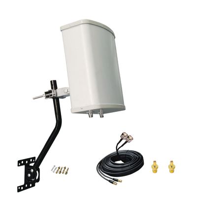 Outdoor 2x2 MIMO Antenna 5G, 4G, LTE Antennas for T-Mobile, Directional 4G Modem/Router Antenna SMA TS9 600-3800MHz 12dBi with Mounting Pole/ 10meters Cable (Full Kit)