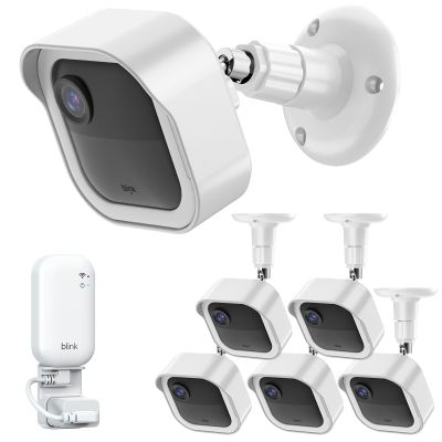 All-New Blink Outdoor Camera Wall Mount, 360 Adjustable Mount and Weather Proof Protective Housing with Blink Sync Module Outlet Mount for Blink Outdoor 4/2K+/3rd Gen Camera System (White, 5 Pack)