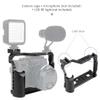 CNC Aluminum Alloy Camera Protective Cage Stabilizer with Cold Shoe Holder for Fujifilm X-T20 X-T30 Camera view 3