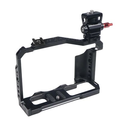 CNC Aluminum Alloy Camera Protective Cage Stabilizer with Cold Shoe Monitor Holder Mount for Fujifilm X-T20 X-T30 Camera