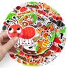50 PCS Cartoon Ant Stickers Pack - Playful Colorful Insect Waterproof Vinyl Decal Stickers for Water Bottles Laptop Luggage Tumbler Skateboard Guitar Journal Scrapbook view 3
