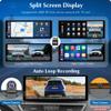 Carpuride 4K W903 Portable Wireless Carplay & Android Auto with Dash Cam - 9.3" HD IPS Screen, 4K Front Camera, Loop Recording, Bluetooth, Mirror Link, GPS, Siri, Dashboard Mounted view 4