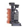 Hersmay ZVE10 Camera Cage with Wooden Side Handle Cage Rig Accessories for Sony ZV-E10 DSLR Camera view 2