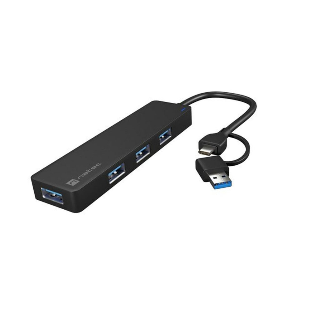 NATEC Mayfly USB-C 3.0 HUB 4 Ports + USB-A Adapter