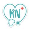 TANGOGLAM RN Registered Nurse Sticker, Medical Healthcare Themed Stickers, Nursing Waterproof Vinyl Decals for Planner Laptop Water Bottles, Appreciation Nurse Week Gifts view 1