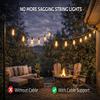 Simple Living Solutions String Light Outdoor Patio Canopy Lighting Kit, 200ft Cable Wire Kit with Wire Connectors, Stakes and Carabiners view 3