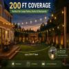 Simple Living Solutions String Light Outdoor Patio Canopy Lighting Kit, 200ft Cable Wire Kit with Wire Connectors, Stakes and Carabiners view 4