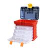 BIG RED AG2154CR Tackle Box Organizer: Portable Storage Tool Box with 4 Drawers and 19 Compartments Each for Hardware, Fish Tackle, Beads and more, Red view 1