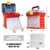 BIG RED AG2154CR Tackle Box Organizer: Portable Storage Tool Box with 4 Drawers and 19 Compartments Each for Hardware, Fish Tackle, Beads and more, Red view 2
