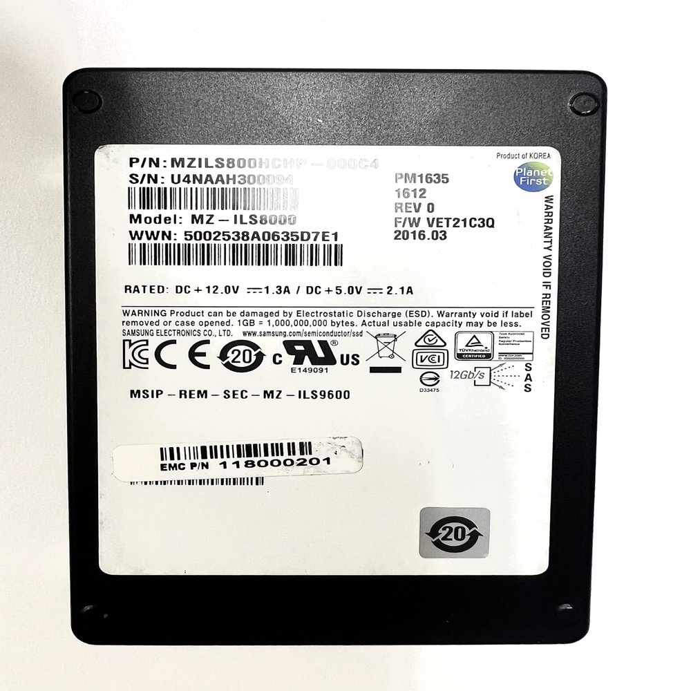 MZ-ILS8000 800GB 2.5" SAS 12GB/s PM1635 Solid State Drive SSD