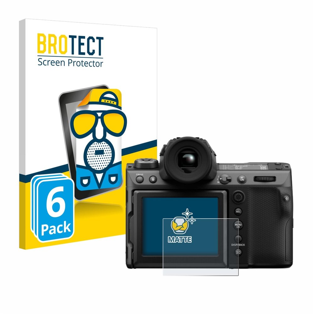 BROTECT 6-Pack Screen Protector Anti-Glare Compatible with Fujifilm GFX100 II Screen Protector Matte, Anti-Fingerprint Protection Film