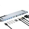 USB C HUB, 10-in-1 Adapter Docking Station with 4K HDMI,VGA,Type C,87W PD,5Gbps USB3.0,RJ45 Ethernet,SD/TF Card Reader,3.5mm AUX,Compatible with MacBook Pro/Air, Other Type C Latops Devices. view 1