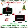 2 Pack Christmas Computer Monitor Covers Elastic Xmas Decorations Reindeer Computer Monitor Border Cover, Elastic Laptop Computer Cover for New Year Gift Ideas Xmas Home Office Computer Decoration (2) view 2