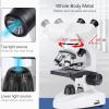40x-10000x Binocular Compound Microscope, with Microscope Blade Set/Storage Bag/Stand, LED Lighting/Mechanical Platform, for School Lab Home Education, White,15000X view 4