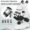 6000/10000/15000/20000x Binocular Compound Microscope, with Microscope Blade Set, Cell Phone Adapter, Dual LED Lighting, for School Home Education Biomicroscope,15000X view 4
