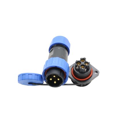ZBLZGP TY20 4Pin Quick Disconnect Connector Solder-Free Screw Crimping Male Female Cable Plug Socket Bulkhead Waterproof Aviation Connector