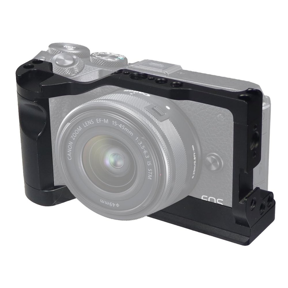 Aluminum Alloy Camera Protective Cage Rig Housing with Cold Shoe Mount for Canon EOS M6, M6 II Camera