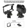 Aluminum Alloy Camera Protective Cage Rig Housing Cold Shoe with Gimbal Mount Adapter for Fujifilm X-E4 Fuji XE4 Camera view 3