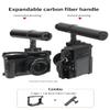 Aluminum Alloy Camera Protective Cage Rig Housing with Cold Shoe Mount Carbon Fiber Handle for Fujifilm X-E4 Fuji XE4 Camera view 3