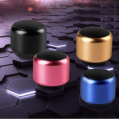 SENXIN Micro Bluetooth Speaker TWS System Portable Tiny Body Loud Voice Shutter Button Selfie Features (Blue)