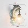 ANALYST European Wall Light - Home Dolphin Wall Light European-Style Resin Glass Wall Lamp Fashion Design Bedroom Wall Sconce Restaurant Metal Wall Lantern E14,Crystal Vanity Lighting view 2