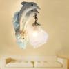 ANALYST European Wall Light - Home Dolphin Wall Light European-Style Resin Glass Wall Lamp Fashion Design Bedroom Wall Sconce Restaurant Metal Wall Lantern E14,Crystal Vanity Lighting view 3