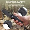 CIVIVI BullTusk Pocket Knife for Camping Fishing Hunting, Folding Knife with Flipper, 3.48" Curved 14C28N Blade Coarse G10 Handle, Cool Pocket Knife for Men Women Gift C23017-1 view 3