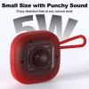 Bobtot Portable Bluetooth Speakers Wireless - IPX7 Waterproof Shower Speaker with 16 Hours Playtime, Loud Stereo Sound, TWS, Built-in Mic, Mini Size with Lanyard to Carry, Red view 2