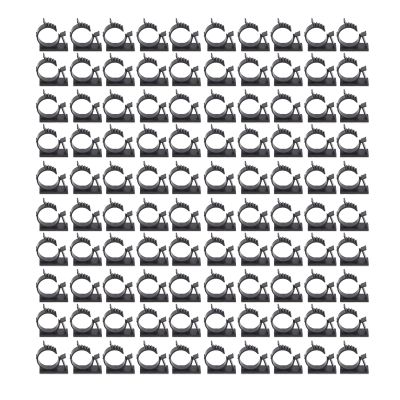 Cable Clips Self Adhesive, 100 Pack, Nylon PA66, Adjustable Wire Management Clamps, Black, Reusable for Home Office Cable Organization