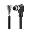 ZBLZGP M12 Male Elbow 4 Pin Actuator Sensor Signal Cable A-Code Aviation Outdoor Waterproof Cable for Camera Fieldbus Module Profibus Device 2M/6.6FT view 1