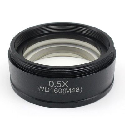 Lab Microscope Slides 0.5X 2X Lens Mounting Thread 42mm 48mm 50mm 52mm Working Distance 30/160mm Microscope Parts (Size : 0.5X Thread 48mm)