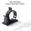 Adhesive Cable Clips, 100Pcs Black Paste and Fix Cable Clips Adjustable Self Adhesive Wire Management Clamps Reusable Nylon PA66 Cable, Cable Straps (YX-0810) view 4
