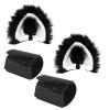 Geekria NOVA Headphones Cat Ear Attachment Compatible with Most Gaming, Over-Ear and On-Ear Headsets, Universal Fit with Adjustable Straps (Black/Black+White) view 2