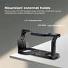Aluminum Alloy Camera Protective Cage Rig Frame Housing with Cold Shoe Mount 1/4 3/8 Screw Hole Compatible with Sony Alpha A7C Camera view 3