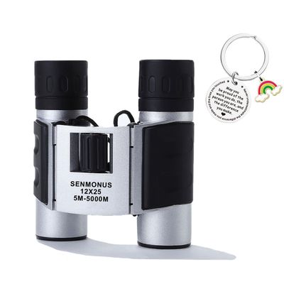 12x25 Small Compact Binoculars for Adults and Kids - Lightweight Mini Pocket Folding Binoculars Gift for Men Women Boys Bird Watching Travel Concerts Sports Camping and Hiking