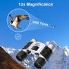 12x25 Small Compact Binoculars for Adults and Kids - Lightweight Mini Pocket Folding Binoculars Gift for Men Women Boys Bird Watching Travel Concerts Sports Camping and Hiking view 3