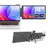 ELECROW Laptop Screen Extender 14 Inch, 1080P FHD IPS Dual Portable Monitor Extender, Laptop Extended Monitor Portable for 13"-16.5" Laptops with USB-C/HD Port, Plug and Play for Mac, Wins, Android view 1