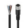 ZBLZGP M12 A-Code 5-Pin Female to Open End Shielded Cable, 8m/26.2ft 24AWG Lead-Free Industrial Pigtail, IP67 Waterproof, EMI/RFI Shielding for CANopen, DeviceNet, Automation view 1