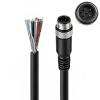 M12 A-Coded 5 Pin Male Pigtail Cable, Industrial Shielded Sensor Wire with Unterminated Open End, PVC Jacket, for Industrial Camera, IO-Link, CANopen, 10 Meters / 32.8 Feet view 1
