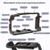 Aluminum Alloy Camera Protective Cage Rig Frame Housing with Cold Shoe Mount 1/4 Screw Hole Top Handle Compatible with Canon EOS R5, R6 Camera view 3