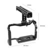 Aluminum Alloy Camera Protective Cage Rig Frame Housing with Cold Shoe Mount 1/4 Screw Hole Top Handle Compatible with Canon EOS R5, R6 Camera view 4