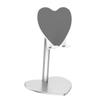 Heart Shaped Metal Desktop Tablet Stand Adjustable Phone Holder for Silver Alloy Phone Support for Home and Office Use view 1