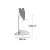 Heart Shaped Metal Desktop Tablet Stand Adjustable Phone Holder for Silver Alloy Phone Support for Home and Office Use view 2