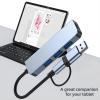 KAYNO USB C HUB, 4-in-1 USB C Adapter Docking Station with USB3.0 * 4, Compatible with MacBook Pro/Air, Other Type C Latops Devices. view 3