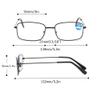 Square Blue Light Blocking Glasses for Women Men Ultralight Fashion Metal FrameComputer Reading with Spring Hinge(Black,+1.0) view 2