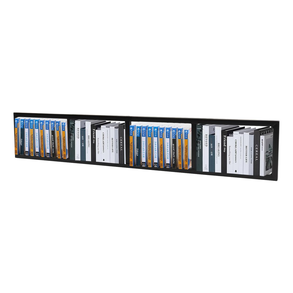 CNCEST Wall Mount 34 Inch Media Storage Rack, CD DVD Organizer Metal Shelf,34 Inch Cube Storage Media Shelf and Video Game Organizer (3pcs-Black)