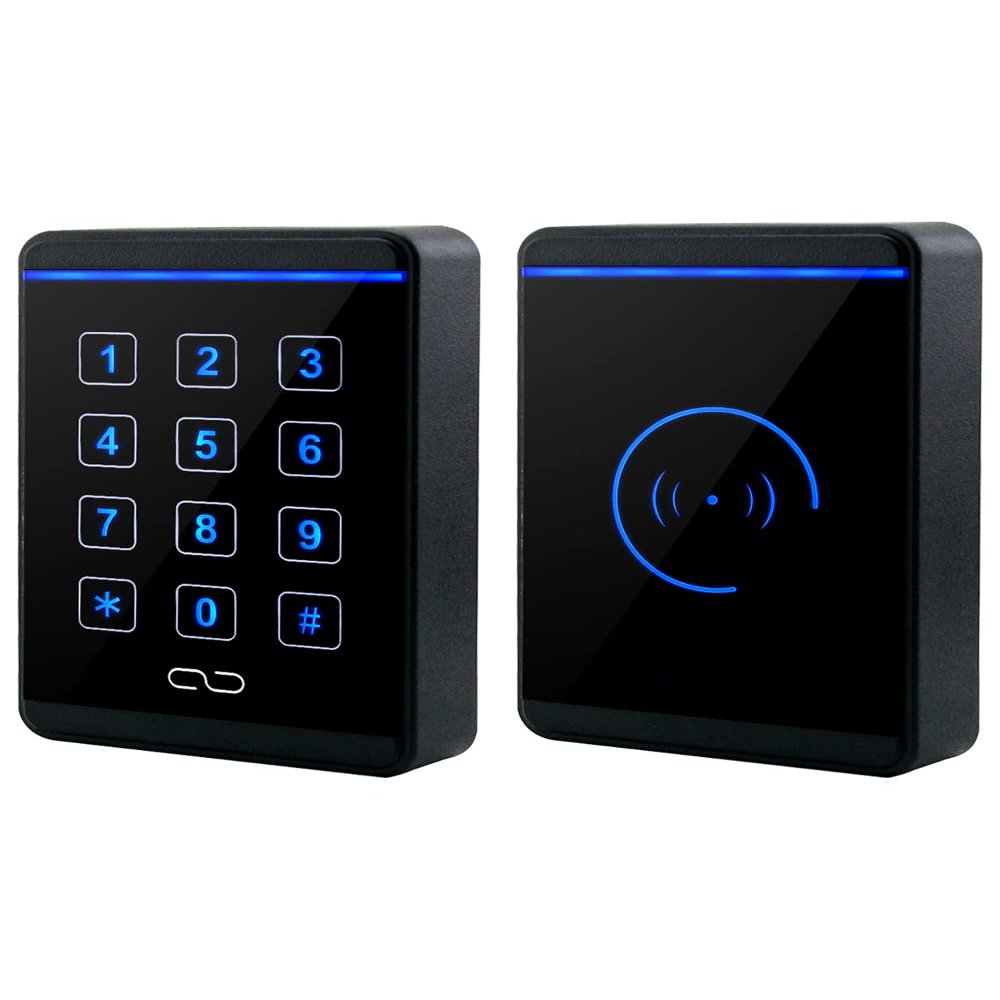 KEAUTE EM/M1 Password Access Card Reader Acrylic Panel Waterproof Design Wiegand 26/34 Format (125Khz KA316, Black)