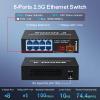 SODOLA 8-Port Unmanaged 2.5G Switch,8 x 2.5GBASE-T Ports,1X10G SFP+,100Gbps Switching Capacity, Fanless, MetalPlug & Play 2.5Gb Network Switch view 2