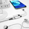 TRANLIKS USB C Audio and Charging Splitter, 2-in-1 Type C Audio and PD 60W Fast Charging for 15/15 Pro/15 Plus/15 Pro Max and Other USB C Devices - Silver view 2